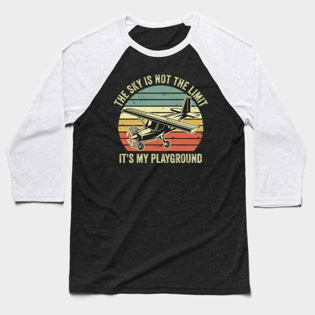 Pilot Funny Aviation Lover Quotes Airplane Enthusiast Baseball T-Shirt by Visual Vibes